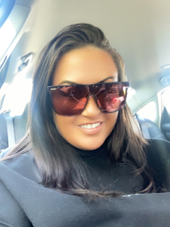 Quay Australia Accessories - Quay Oversized Women’s Shield Sunglasses — Pinkish Gradient Lenses
